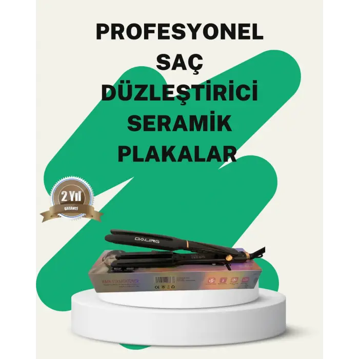 Daling Profesyonel Saç Düzleştirici Seramik Yüzey Tüm Saç Tipleri İçin