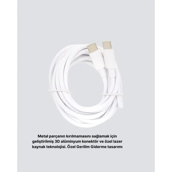 Dayanıklı Dış Kaplamalı 30W 5.0A Type-C Hızlı Şarj ve Data Kablosu