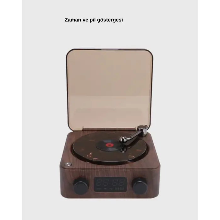 Dekoratif Gece Işığı Bluetooth Hoparlör Dijital Saat Çok Yönlü Sesli Aydınlatma