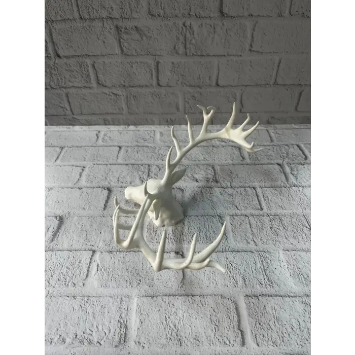 Dekoratif Geyik Başı Heykel 25 cm Modern Minimal Tasarım