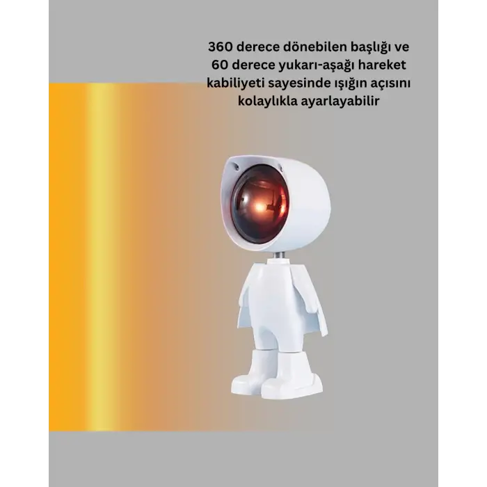 Dekoratif Gün Batımı Işığı – Astronot Figürlü