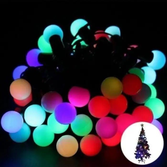 Dekoratif Minik Top 40 Ledli Dekoratif Dolama Led Işık (RGB)