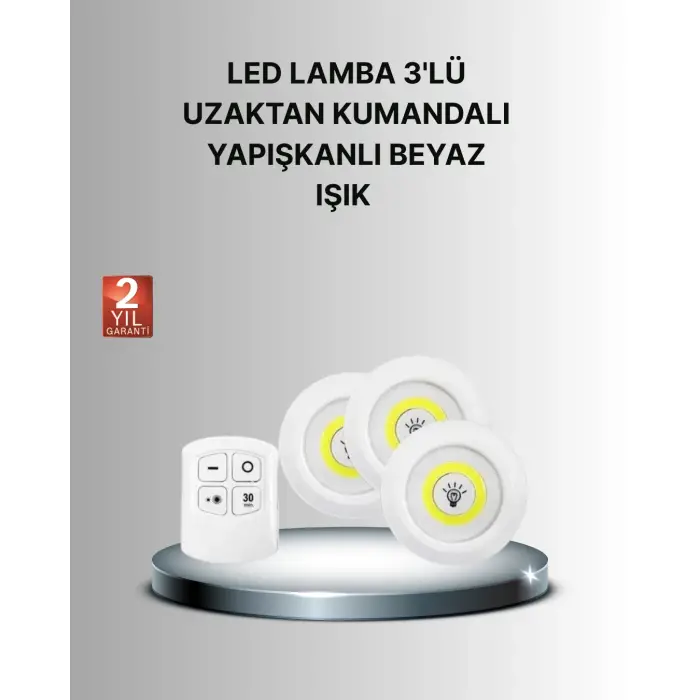 Dekoratif ve Pratik 3’lü Kumandalı Spot LED Aydınlatma