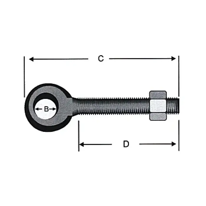 Delikli, Gözlü Civata M10 - 50 Adet