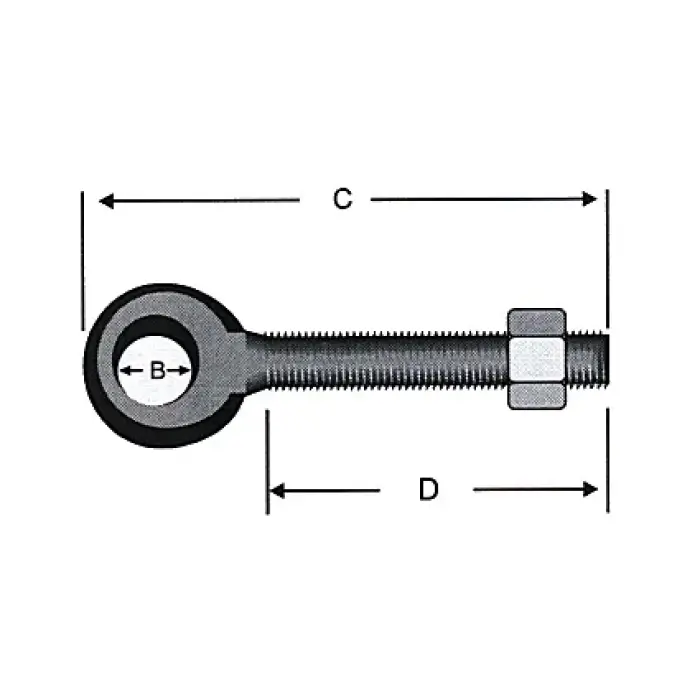 Delikli, Gözlü Civata M8 - 50 Adet