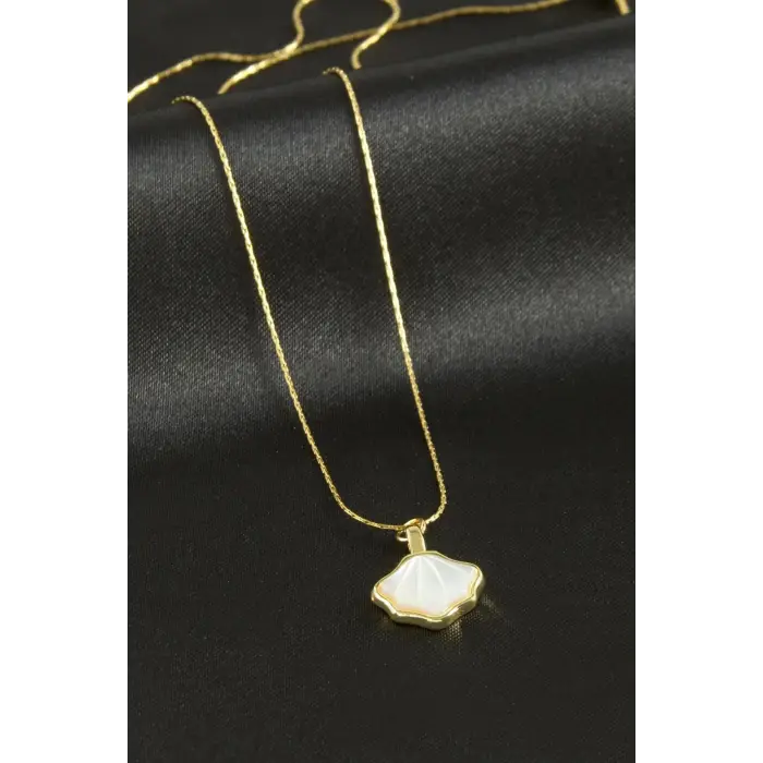 Deniz Kabuğu Sedef Lüks Çelik Kolye