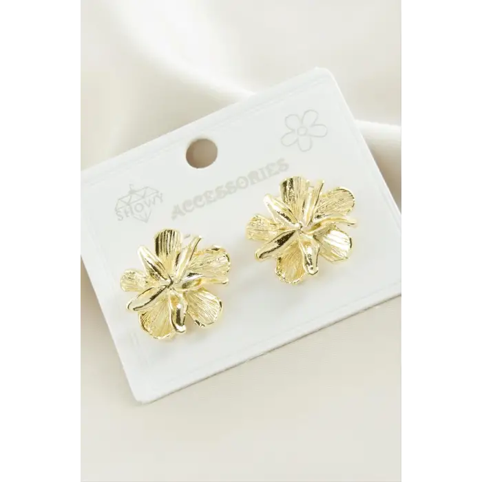 Deniz Yıldızı Çiçek Metal Küpe