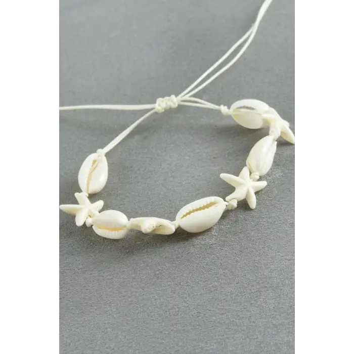Deniz Yıldızı İstiridye Makrome İp Bileklik
