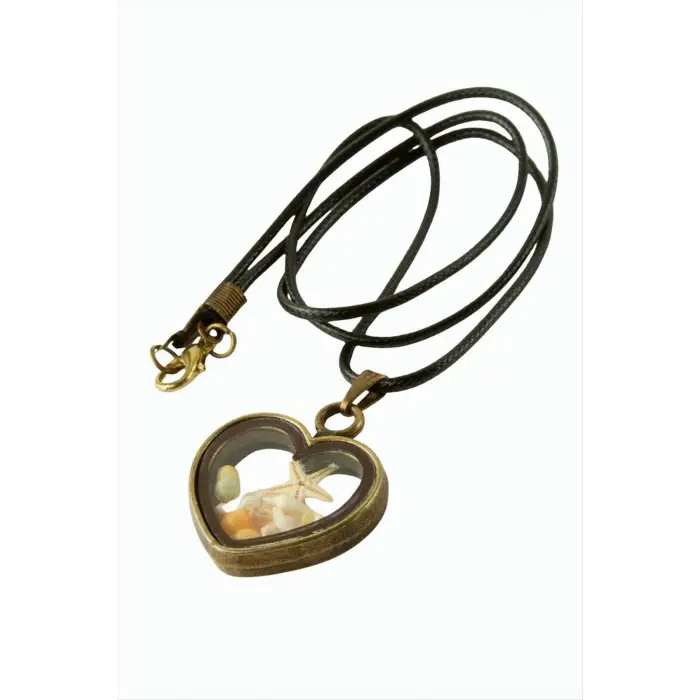 Deniz Yıldızı Kalp Canlı Kolye