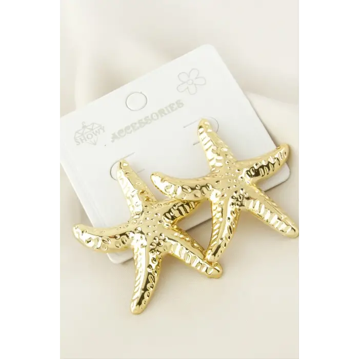 Deniz Yıldızı Metal Küpe