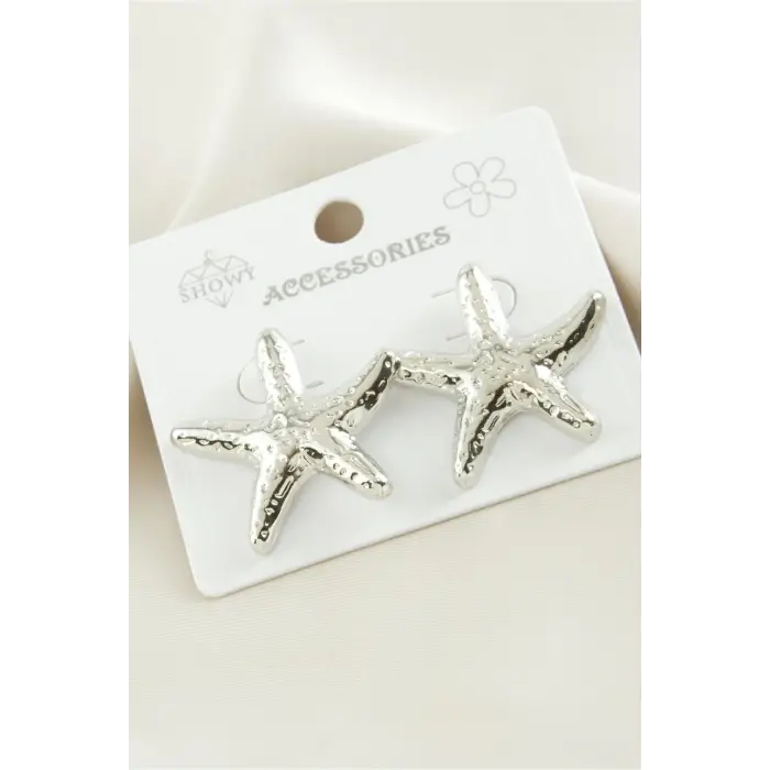 Deniz Yıldızı Metal Küpe