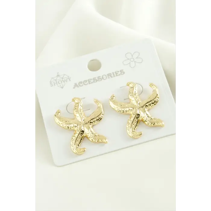 Deniz Yıldızı Trend Metal Küpe