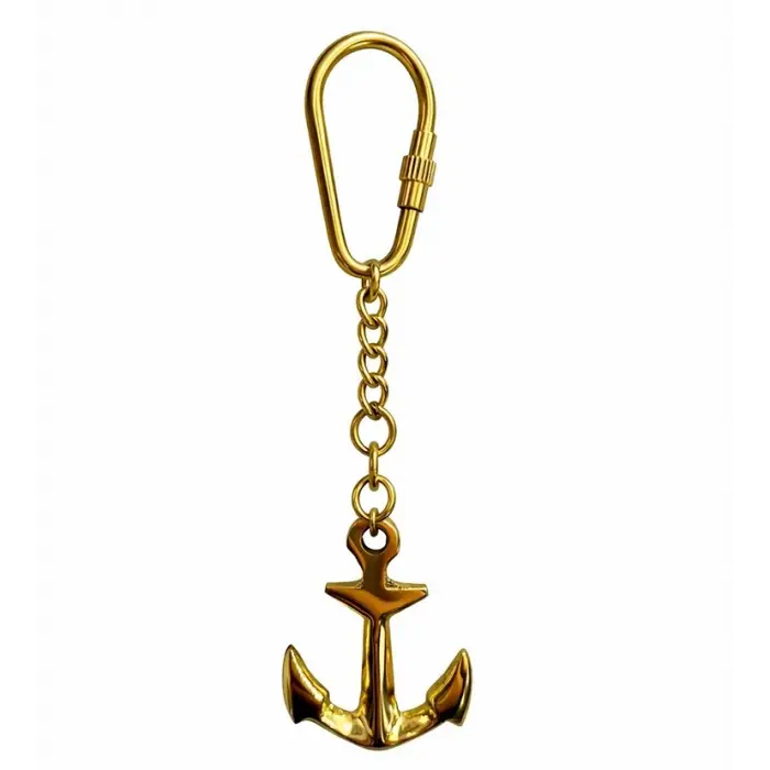 Denizci Temalı Pirinç Çapa Anahtarlık