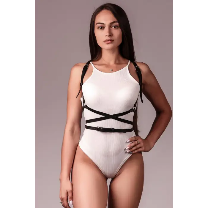 Deri Sade Şık Günlük Harness 1108