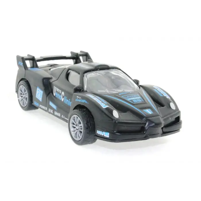 Die Cast Çek Bırak Metal Siyah Yarış Arabası 88