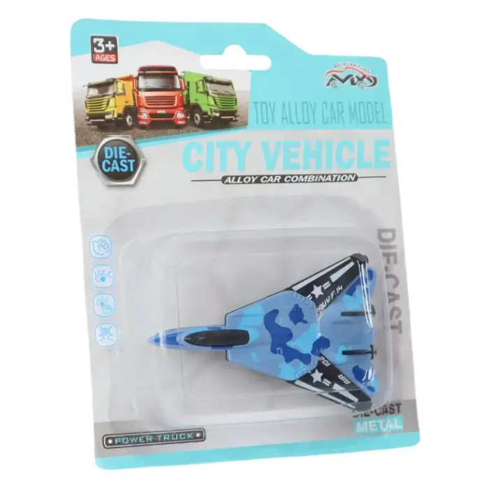 Die Cast Metal F-14 Benzeri Savaş Uçağı Mavi Kamuflaj