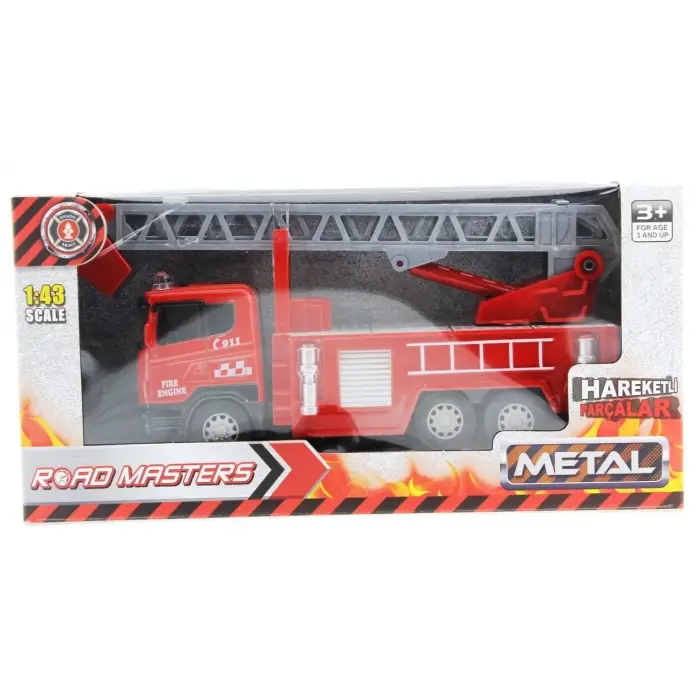 Die Cast Sürtmeli Merdivenli İtfaiye Aracı