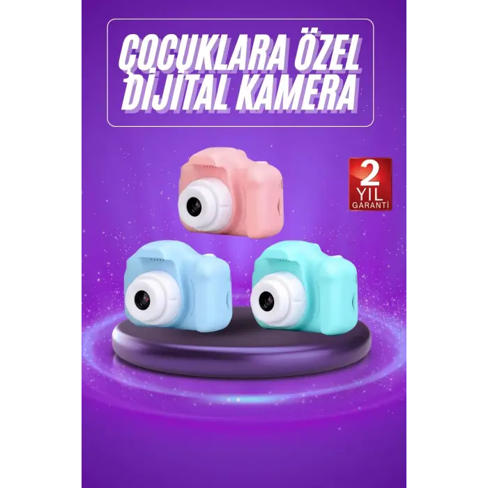 Dijital Fotoğraf Makinesi Çocuk Mini 1080p HD Kaliteli Renkli