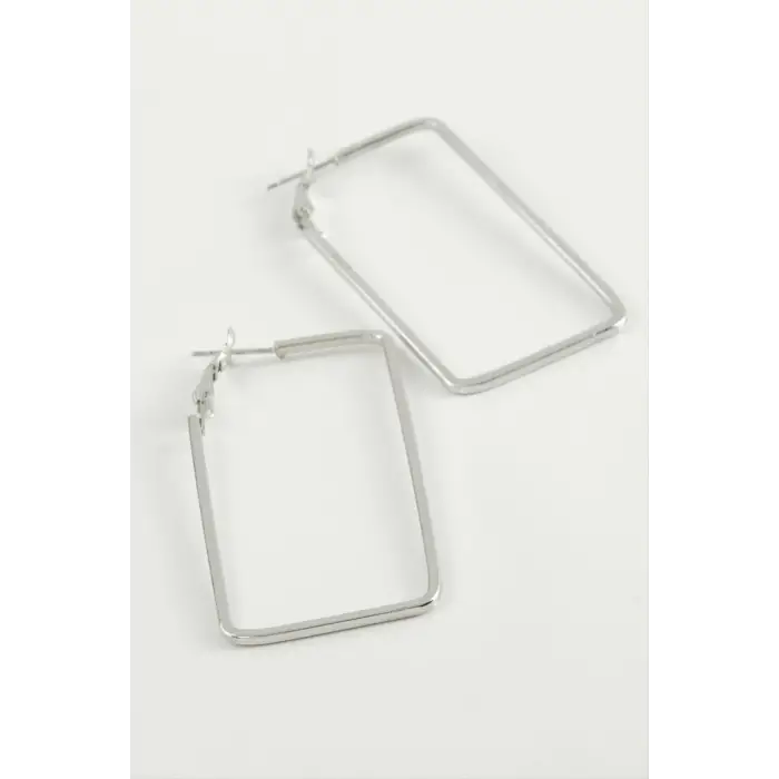 Dikdörtgen Halka Küpe 7 cm