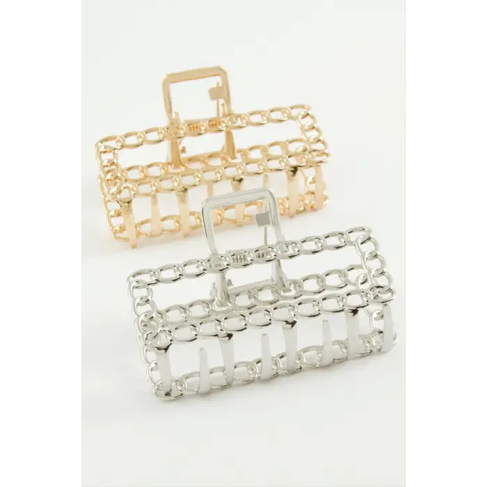 Dikdörtgen Metal Mandal Toka 7 cm