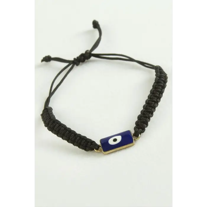 Dikdörtgen Nazar Makrome İp Bileklik