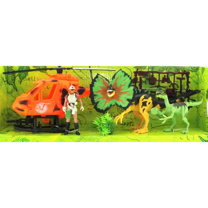 Dinozor Avcısı Helikopterli Oyun Seti
