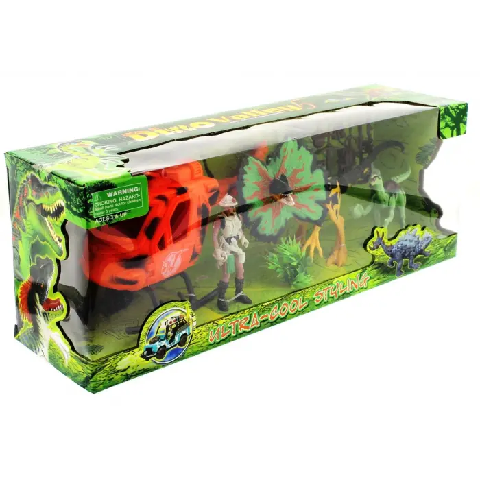 Dinozor Avcısı Helikopterli Oyun Seti
