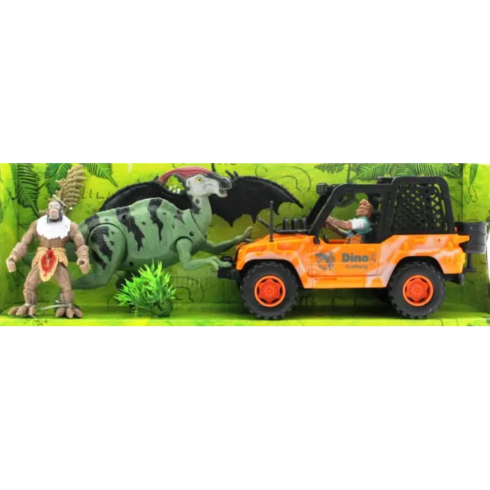 Dinozor Avcısı Jeepli Oyun Seti
