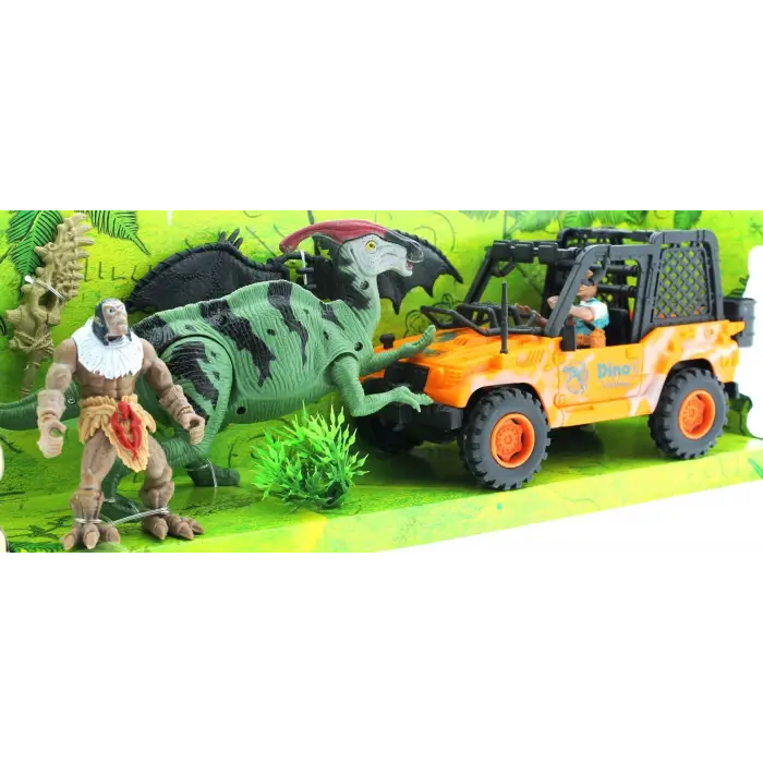 Dinozor Avcısı Jeepli Oyun Seti