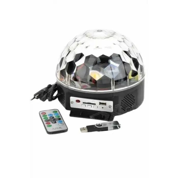 Disko Topu Renkli Işıklı Lazer Parti Bluetooth Bağlantılı Led Küre