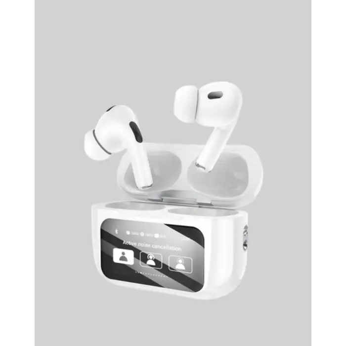 Dokunmatik Ekranlı Bluetooth Kulaklık – ANC, Suya Dayanıklı, Powerbank Kutulu