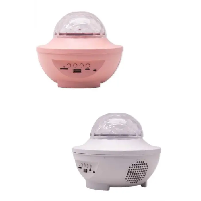 Dönen Işıklı Disko Topu Projektör Müzik Çalarlı Disco Speaker