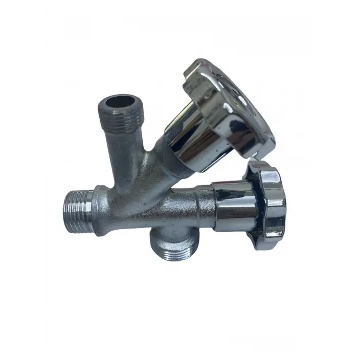 Dual Çiftli Çatallı Çamaşır Makinesi Ara Taharet Musluk Ara Musluk