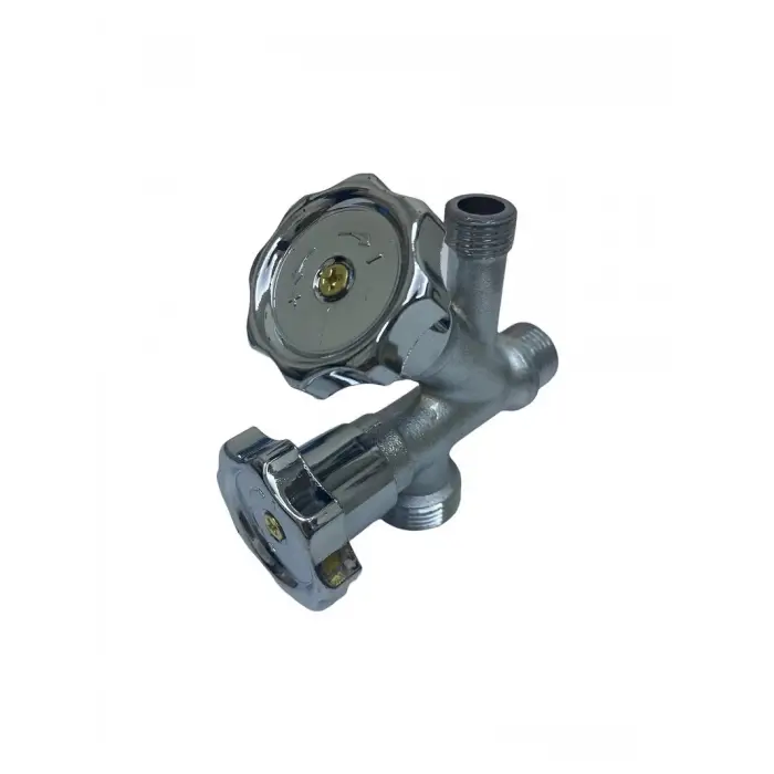 Dual Çiftli Çatallı Çamaşır Makinesi Ara Taharet Musluk Ara Musluk