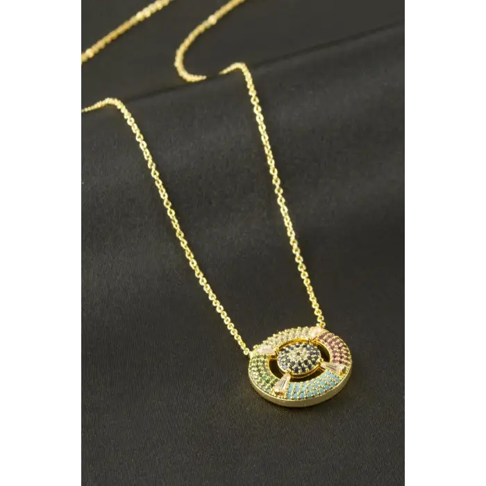 Dümen Zirkon Taşlı Kolye