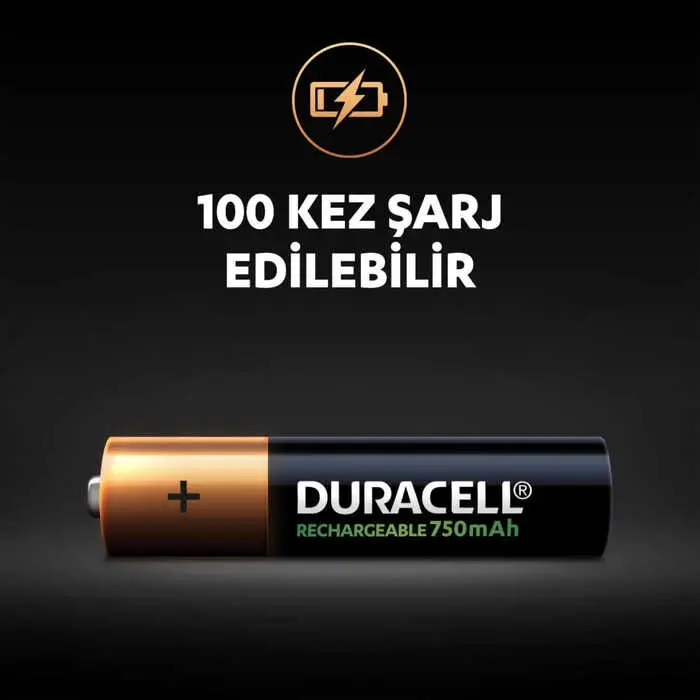 Duracell 750 Mah Şarjlı İnce Pil 2li