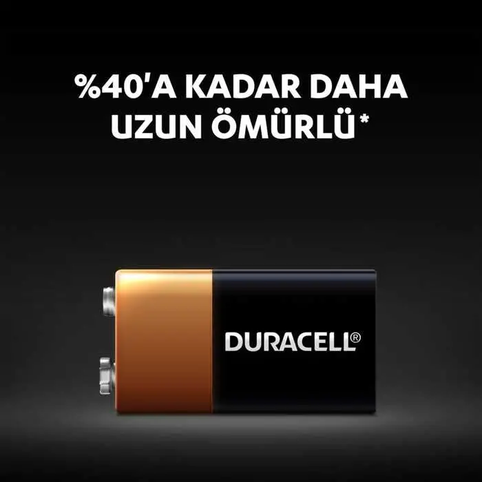 Duracell 9 Volt Pil 1li