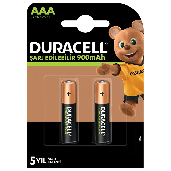 Duracell 900 Mah Şarjlı İnce Pil 2li