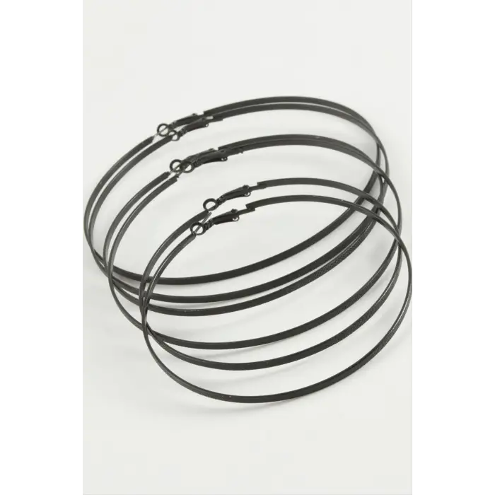 Düz Metal Halka Küpe 6 Adet