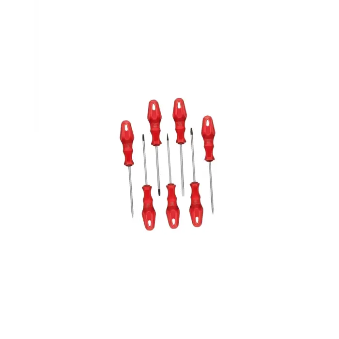 Düz ve Yıldız Başlıklı 7li Tornavida Seti Ergonomik Tutma