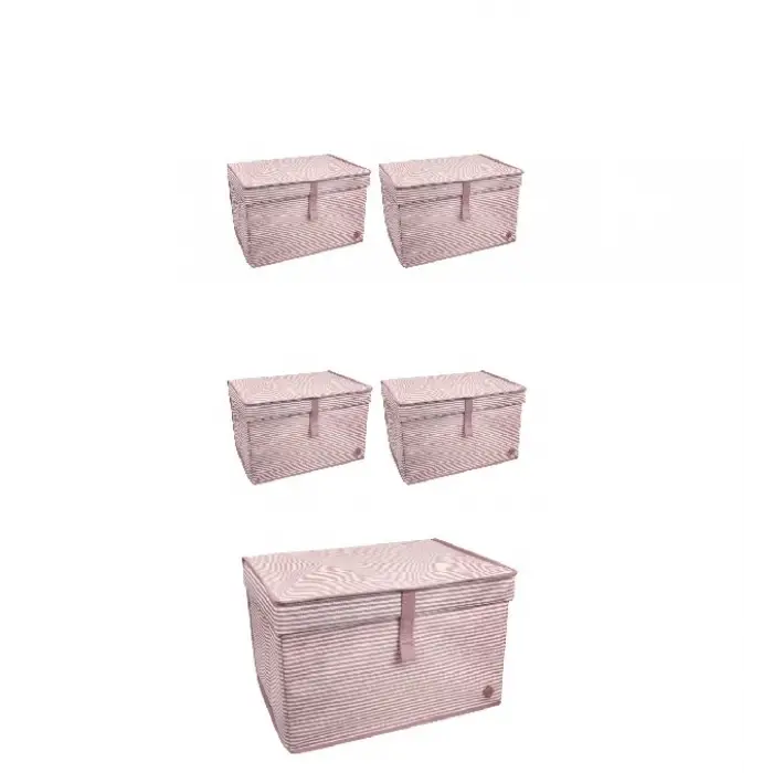 Düzenleyici Kutu Organizer Cırtlı Saklama Hurç Maxi Boy 30cm X 40cm X 50cm (5 Adet)