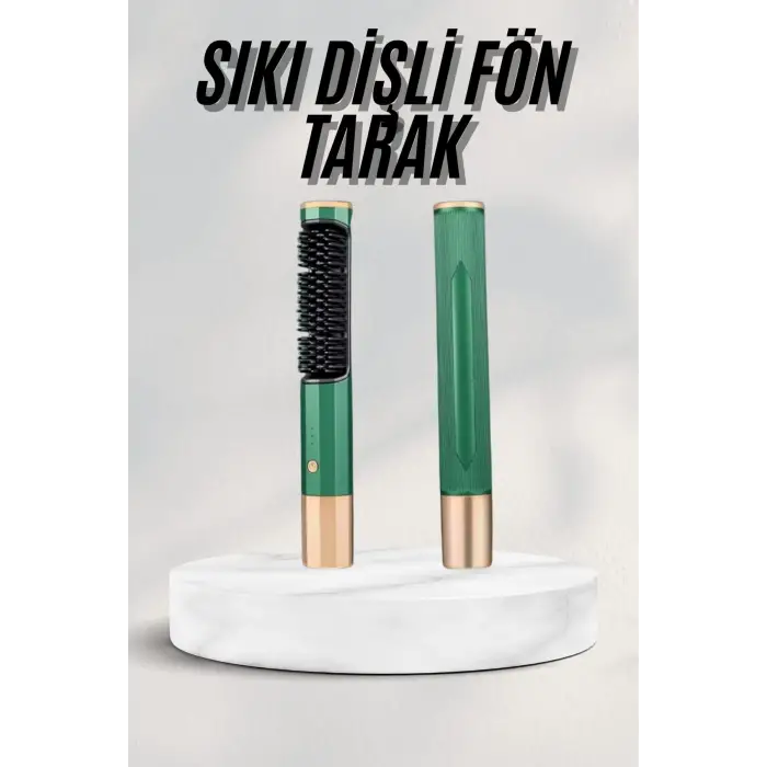 Düzleştirici Fırça Saç Düzleştirici Arada Fön Tarak Taşınabilir