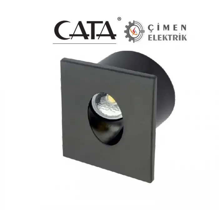 Eco Lounge CATA CT 5179 3W Siyah Kasa Koridor Aydınlatması 3200K Gün Işığı
