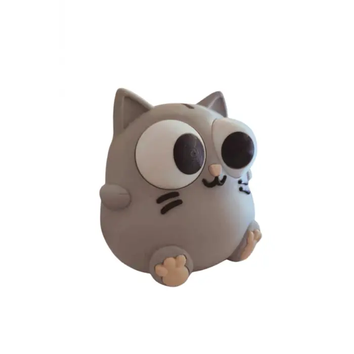 Eco Lounge Gri Kedi Kumbara 16 cm – Dekoratif Para Kutusu