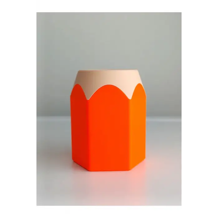 Eco Lounge Kalem Şeklinde Kalemlik – Turuncu Masaüstü Organizer