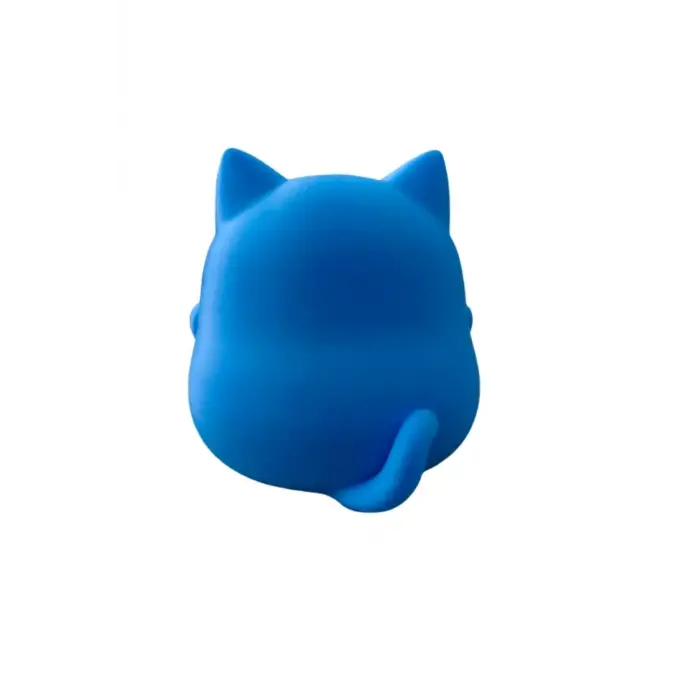 Eco Lounge Mavi Kedi Kumbara 16 cm – Dekoratif Para Kutusu 3D Baskı