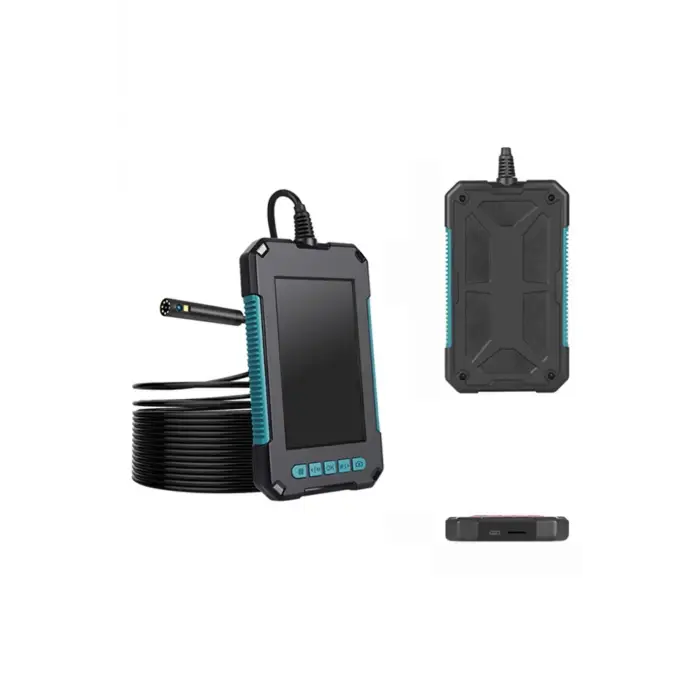 Ekranlı Çift Kameralı 10 Mt Hafıza Kart Destekli Sert Kablo Yılan Endoskop Kamera 5.5 Mm 4.3 Inc