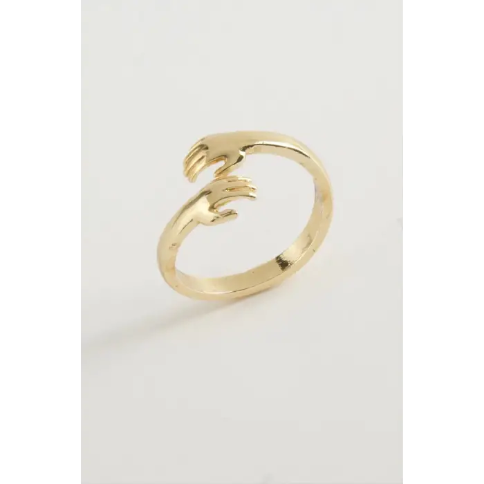 El Figürlü Metal Yüzük