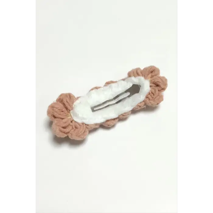 El Yapımı Papatya İşlemeli Örgülü Çıtçıtlı Toka