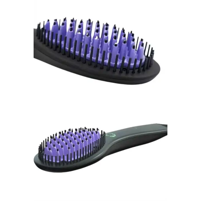 Elektrikli Fırça Taşınabilir Saç Düzleştirici Tarak Sıkı Dişli